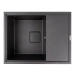 Granite kitchen sink VALESO 6550 ESTERIS matte (morion) - Фото №1