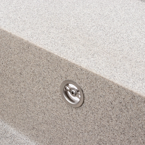 Granite kitchen sink VALESO 6550 ESTERIS matte (grey) - Фото № 5