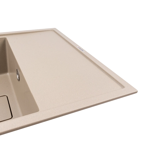 Granite kitchen sink VALESO 6550 ESTERIS matte (titanium) - Фото № 2
