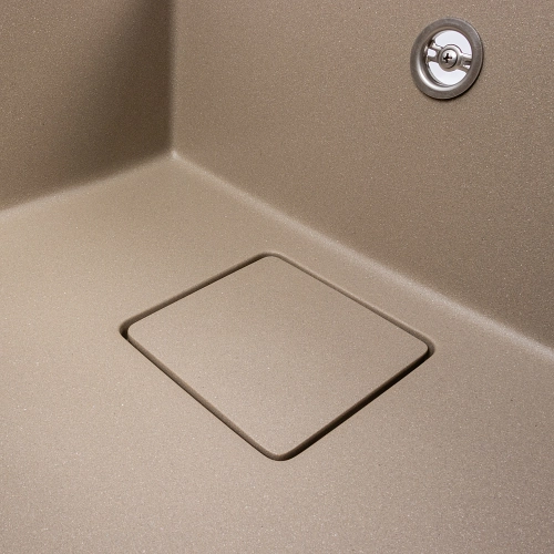 Granite kitchen sink VALESO 6550 ESTERIS matte (titanium) - Фото № 4