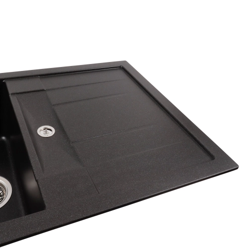 Гранитная мойка для кухни VALESO 7850 TROYA матовый Морион - Фото № 2