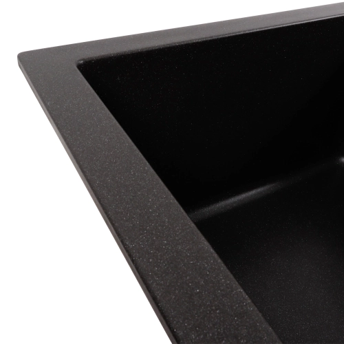 Гранитная мойка для кухни VALESO 7850 TROYA матовый Морион - Фото № 3