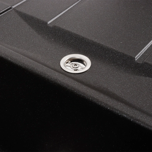 Гранитная мойка для кухни VALESO 7850 TROYA матовый Морион - Фото № 5