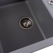 Гранитная мойка для кухни VALESO 7850 TROYA матовая Серый металлик - Фото № 6