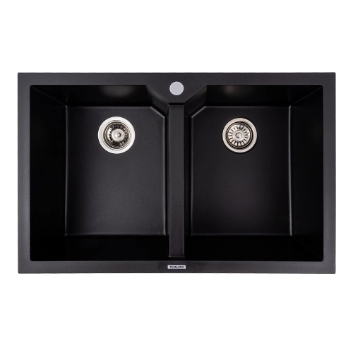 VALESO VIATRIX 7950 Granite Kitchen Sink, Matte Black