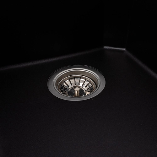 VALESO VIATRIX 7950 Granite Kitchen Sink, Matte Black - Фото № 4