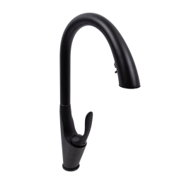 Смеситель кухонный с выдвижным изливом VALESO OB-D91A (PVD черный, латунь)