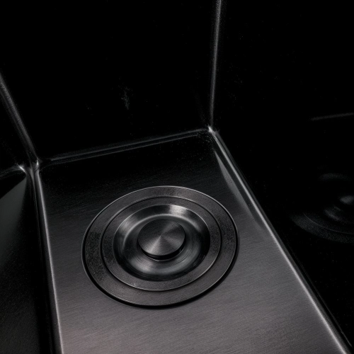 Кухонная мойка 25*40 PVD черная VALESO Handmade (3,0/0,8) - Фото № 4