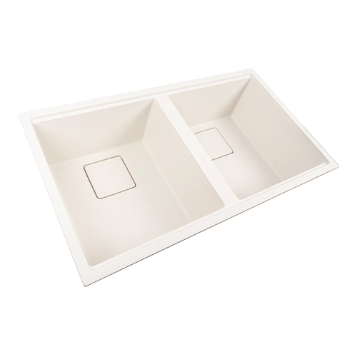 Granite sink VALESO 7945 ENIGMA matte, snow-white - Фото № 1