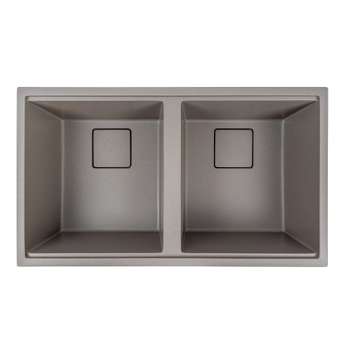 Granite sink VALESO 7945 ENIGMA matte, gray metallic