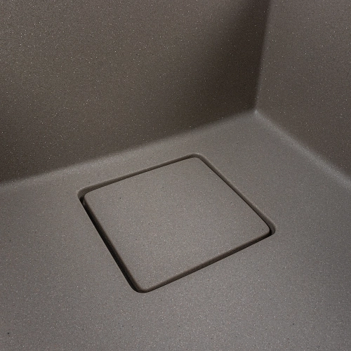 Granite sink VALESO 7945 ENIGMA matte, gray metallic - Фото № 4