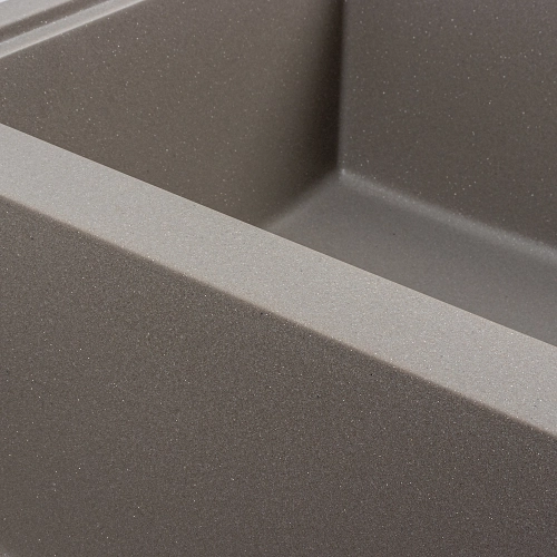 Granite sink VALESO 7945 ENIGMA matte, gray metallic - Фото № 5