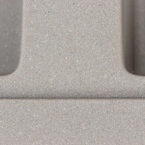 Granite sink VALESO 7945 ENIGMA matte, gray metallic - Фото № 6