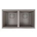 Granite sink VALESO 7945 ENIGMA matte, gray metallic