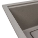 Granite sink VALESO 7945 ENIGMA matte, gray metallic - Фото № 3