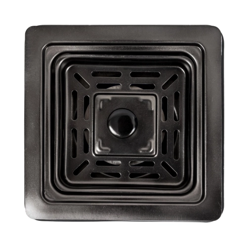 Верхняя квадратная часть сифона VALESO под мойку Handmade (PVD черная) - Фото № 1