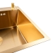 Кухонная мойка нержавеющая сталь PVD Gold для кухни VALESO 60*50 Handmade 3.0/0.8 - Фото № 2