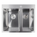 Kitchen stainless steel sink for two bowls for the kitchen VALESO 60*50D Handmade 3.0/0.8 - Фото №1