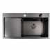 Кухонная мойка PVD черная VALESO CM 78*43 R Handmade - Фото № 1