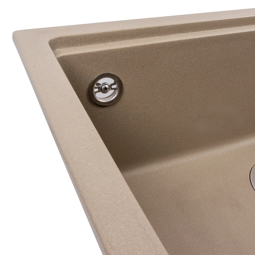 Granite kitchen sink matte 7545 NIKA VALESO Titanium - Фото № 3