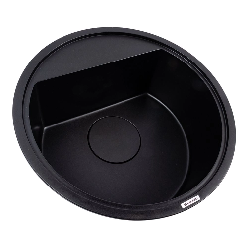 Granite sink VALESO 510 RINA, matte, black - Фото № 1