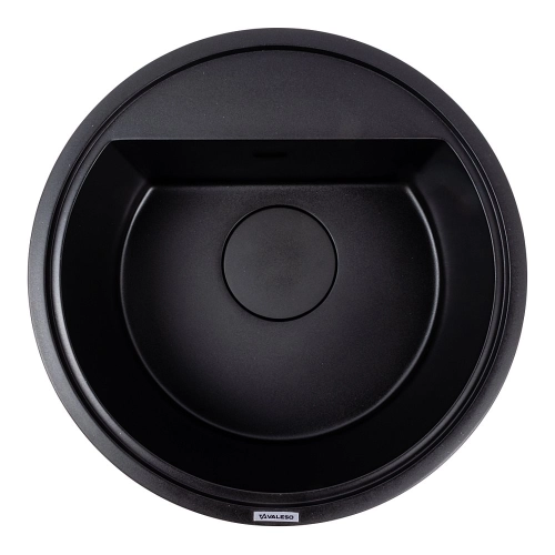 Granite sink VALESO 510 RINA, matte, black