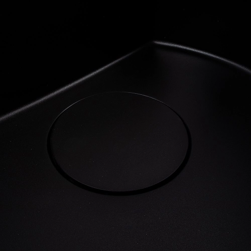 Granite sink VALESO 510 RINA, matte, black - Фото № 4