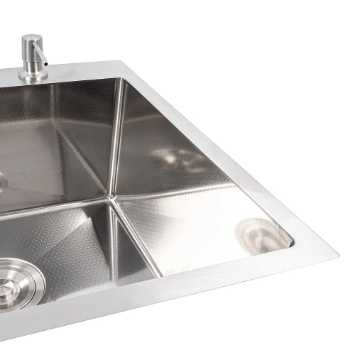 Kitchen sink CM 78*50 R DÉCOR stainless steel VALESO Handmade - Фото № 2