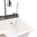 Granite sink VALESO 6846 IRENA, matte, snow-white - Фото № 4