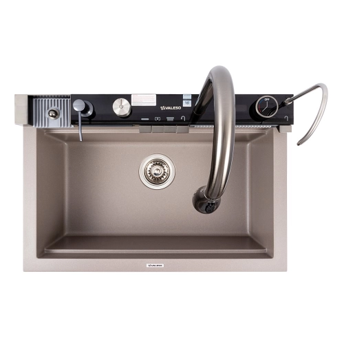 Granite sink VALESO 6846 IRENA, matte, dune - Фото № 3