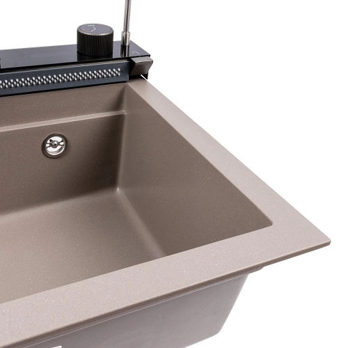 Granite sink VALESO 6846 IRENA, matte, dune - Фото № 4