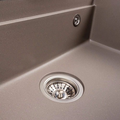 Granite sink VALESO 6846 IRENA, matte, dune - Фото № 6