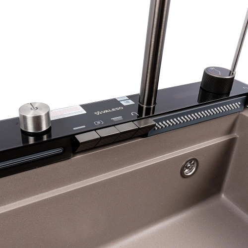 Granite sink VALESO 6846 IRENA, matte, dune - Фото № 7