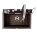 Granite sink VALESO 6846 IRENA, matte, dark rock - Фото № 3
