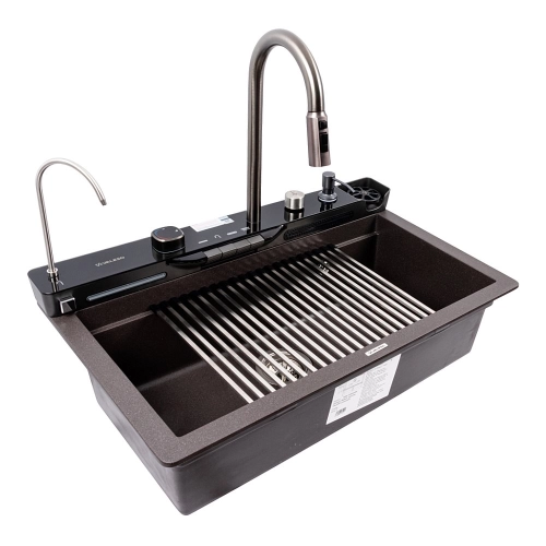 Granite sink VALESO 7546 EVANORA, matte, grenadine - Фото № 1