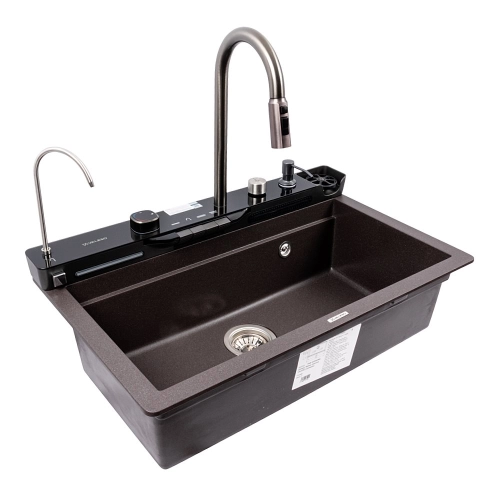 Granite sink VALESO 7546 EVANORA, matte, grenadine - Фото № 2