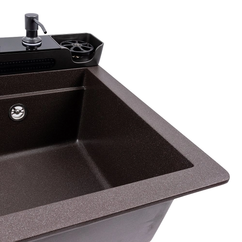 Granite sink VALESO 7546 EVANORA, matte, grenadine - Фото № 4