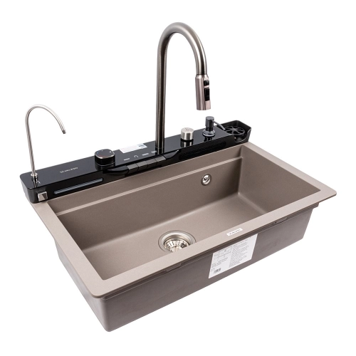 Granite sink VALESO 7546 EVANORA, matte, dune - Фото № 2