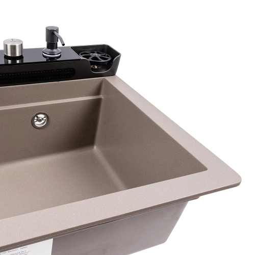 Granite sink VALESO 7546 EVANORA, matte, dune - Фото № 4