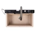 Granite sink VALESO 7546 EVANORA, matte, caramel - Фото № 3