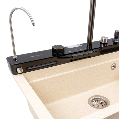 Granite sink VALESO 7546 EVANORA, matte, sand - Фото № 5