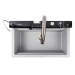 Granite sink VALESO 7546 EVANORA, matte, metallic gray - Фото № 3