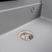 Granite sink VALESO 7546 EVANORA, matte, metallic gray - Фото № 6