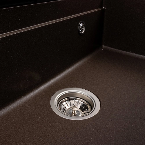 Granite sink VALESO 7546 EVANORA, matte, dark rock - Фото № 6