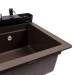 Granite sink VALESO 7546 EVANORA, matte, dark rock - Фото № 4
