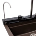 Granite sink VALESO 7546 EVANORA, matte, dark rock - Фото № 5