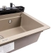 Granite sink VALESO 7546 EVANORA, matte, titanium - Фото № 4