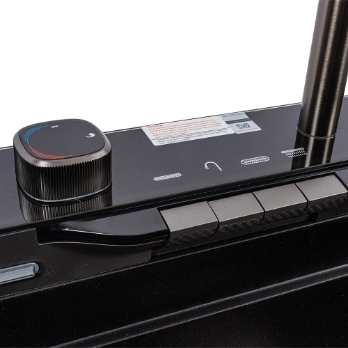 Granite sink VALESO 7546 EVANORA, matte, black metallic - Фото № 17