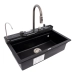 Granite sink VALESO 7546 EVANORA, matte, black metallic - Фото №1