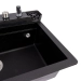 Granite sink VALESO 7546 EVANORA, matte, black metallic - Фото № 2